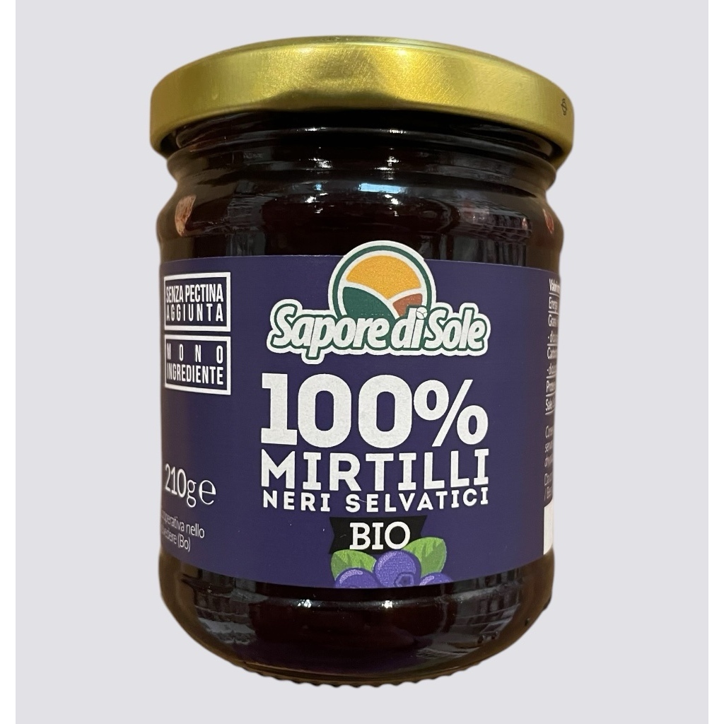 Composta mirtilli neri selvatici 210gr BIO