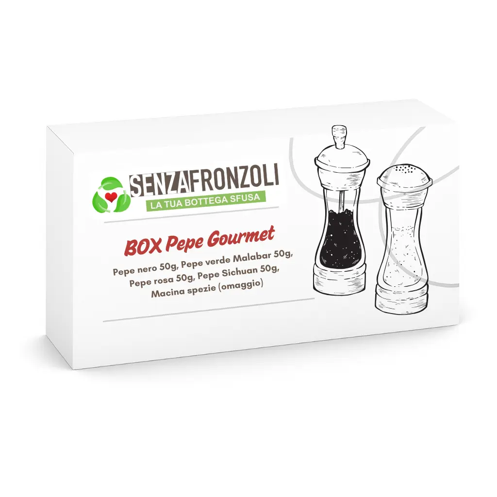 Box Pepe Gourmet – 4 Pepi Pregiati con Macinapepe in Omaggio
