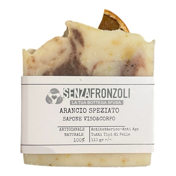 Sapone Naturale Arancio Speziato 90gr Senzafronzoli