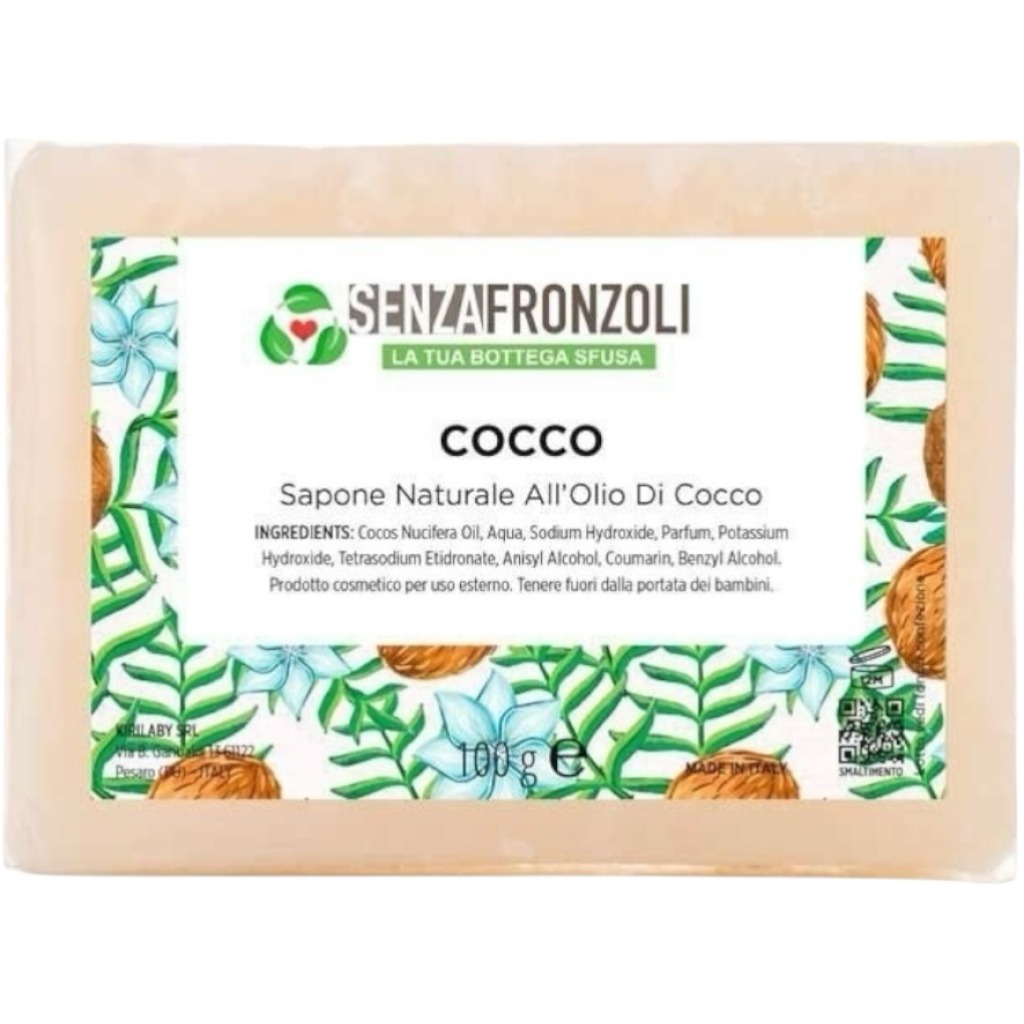 Sapone Naturale al Cocco 100 gr SENZAFRONZOLI
