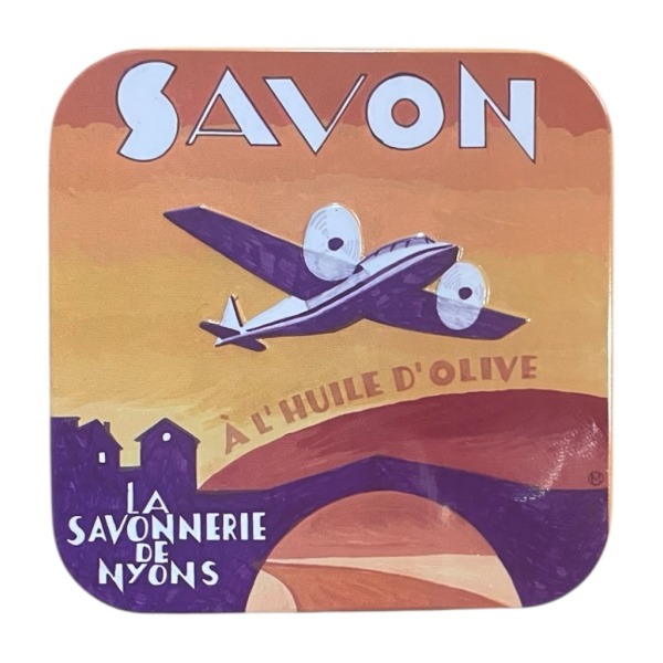 Saponetta in latta Vintage Art Déco francese “Verbena” SAVONNERIE DE NYONS