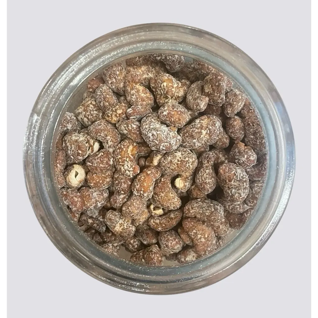 Anacardi pralinati al miele e avvolti da cocco rapé 100gr