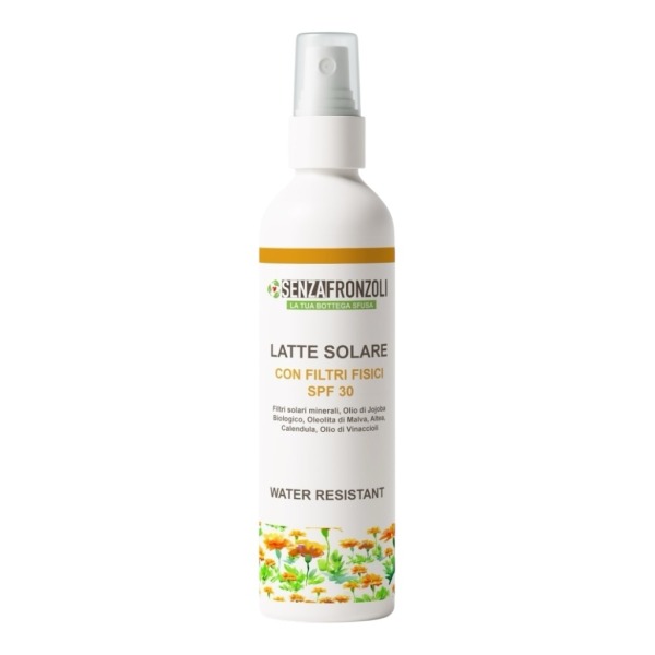 Latte Solare Spray SPF 30 Filtri Fisici Naturali SENZAFRONZOLI 100 ml