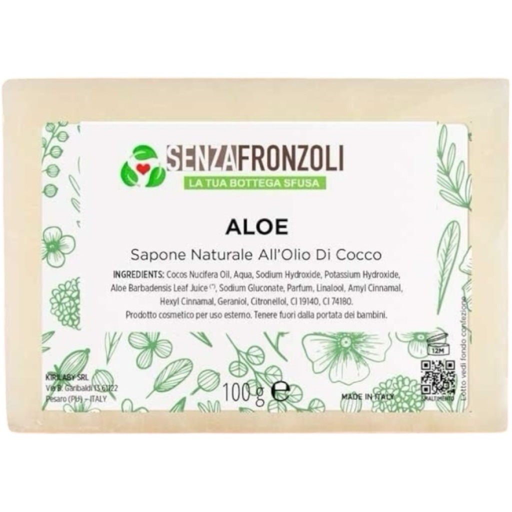 Sapone Naturale all’Aloe 100gr SENZAFRONZOLI