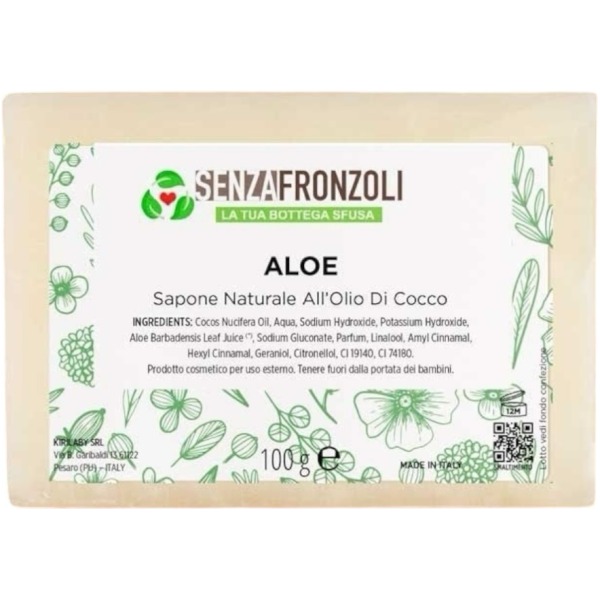 Sapone Naturale all’Aloe 100gr SENZAFRONZOLI