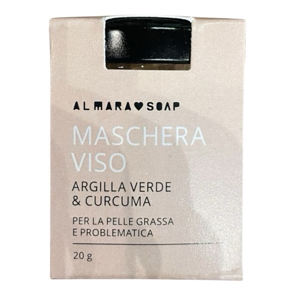Maschera Viso Argilla Verde e Curcuma 20gr ALMARA SOAP