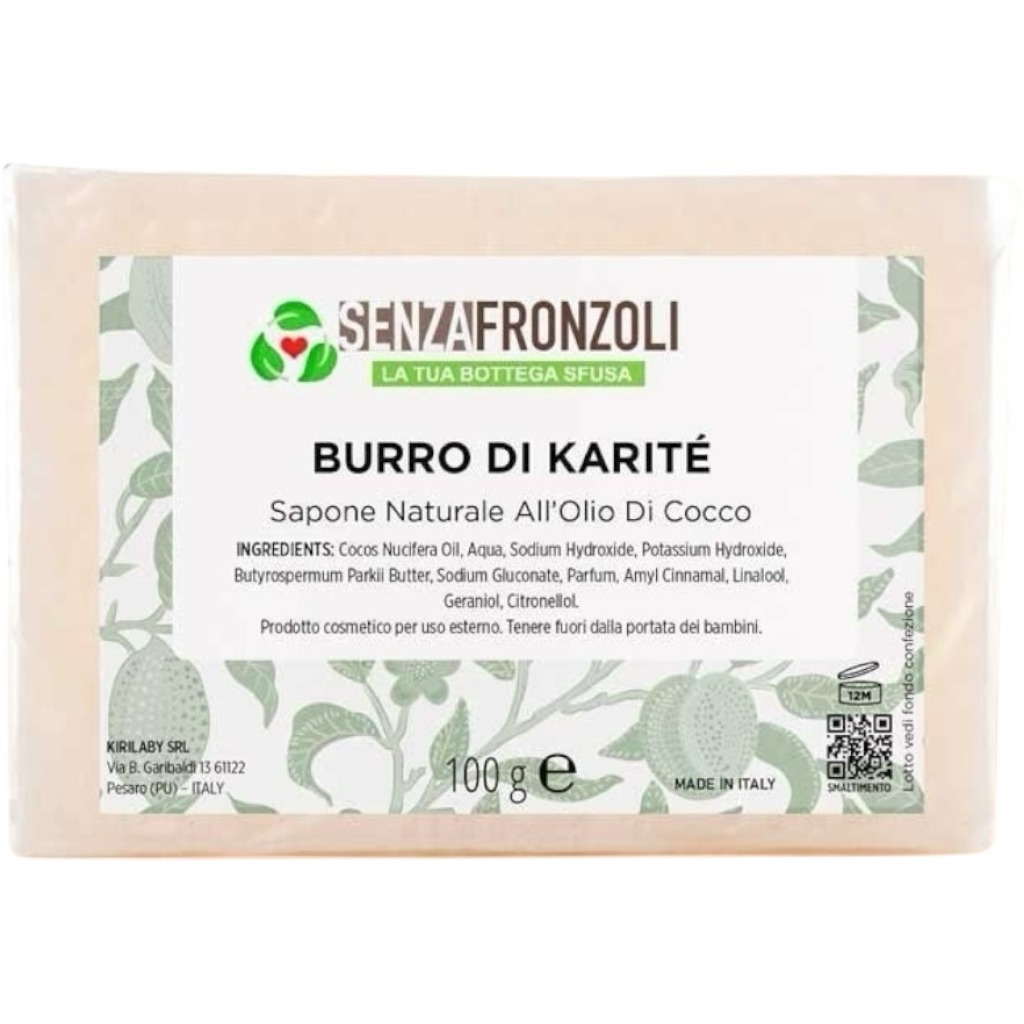 Sapone Naturale al Burro di Karité 100 gr SENZAFRONZOLI