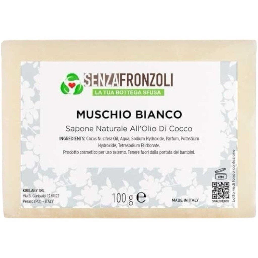 Sapone Naturale al Muschio Bianco 100 gr SENZAFRONZOLI