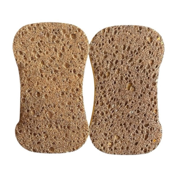 Spugna realizzata con fibre di noce, luffa e fibra di legno set 2pz