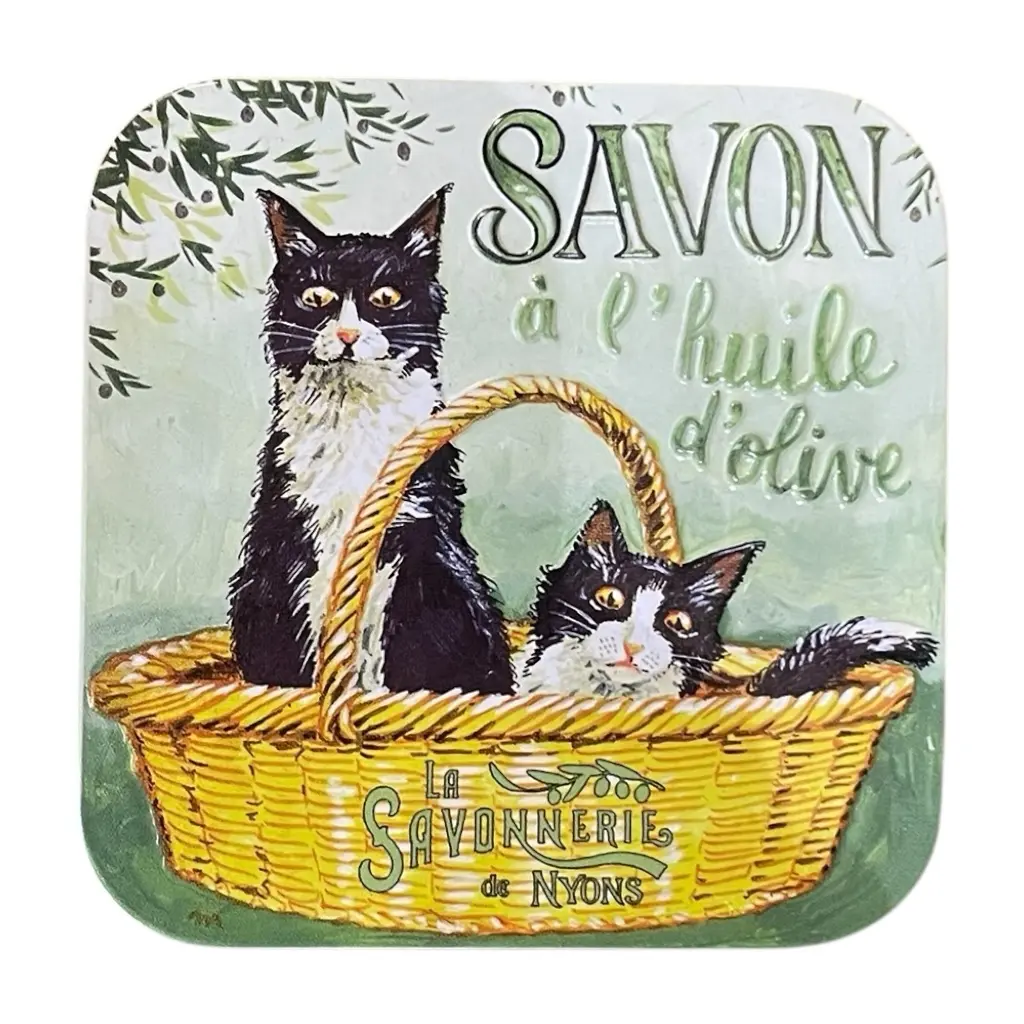 I Gatti – Saponetta in latta vintage francese “Fiori di Cotone” SAVONNERIE DE NYONS