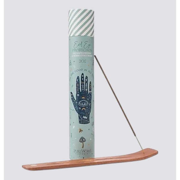 Incenso Patchouli e Palo Santo con Porta Incenso in Legno - 15 Bastoncini