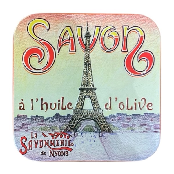 Paris 2 – Saponetta in latta vintage francese “Rosa di Maggio” SAVONNERIE DE NYONS