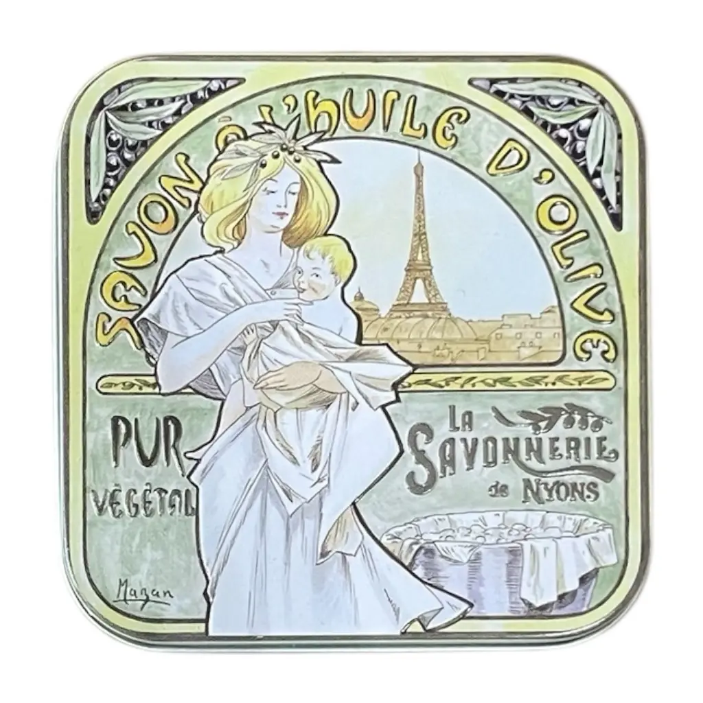 Mucha – Saponetta in latta vintage francese “Mandorla” SAVONNERIE DE NYONS