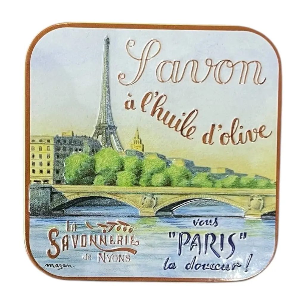 Paris 1 – Saponetta in latta vintage francese “Rosa di Maggio” SAVONNERIE DE NYONS