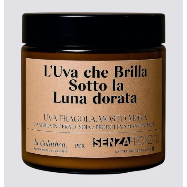 L’Uva che Brilla Sotto la Luna d’Oro – Candela Profumata 90g