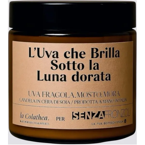 L’Uva che Brilla Sotto la Luna d’Oro – Candela Profumata 90g
