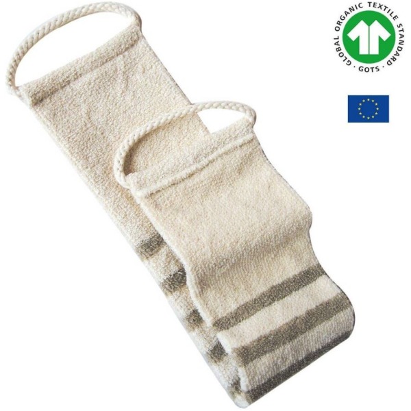 Cintura Massaggiante in Cotone e Lino – Esfoliazione Naturale per la Schiena