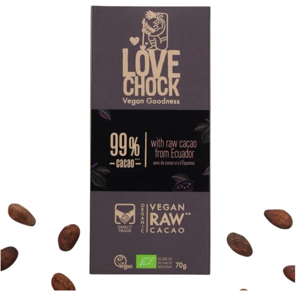 Tavoletta Cioccolato Fondente 99% – Senza zuccheri aggiunti