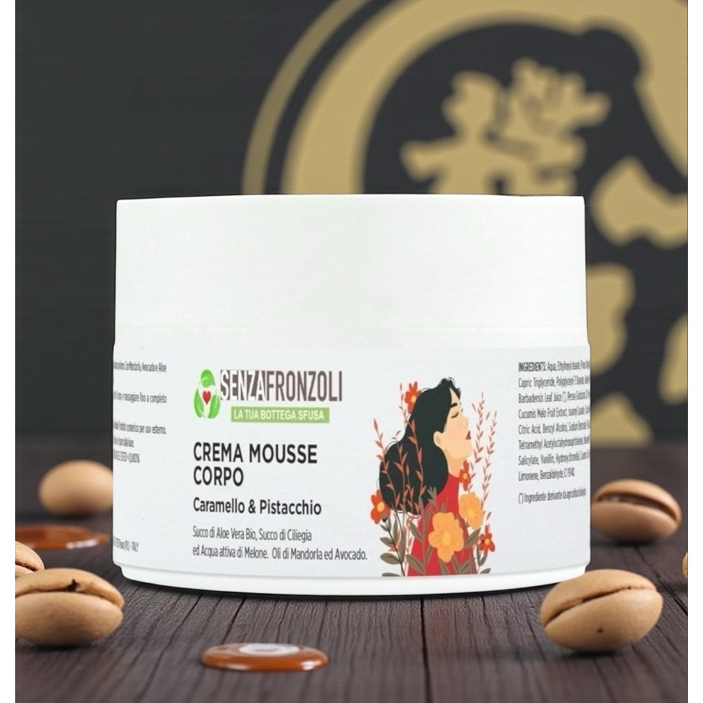 Crema Mousse Corpo SAMURAI al Caramello & Pistacchio SENZAFRONZOLI 200ml