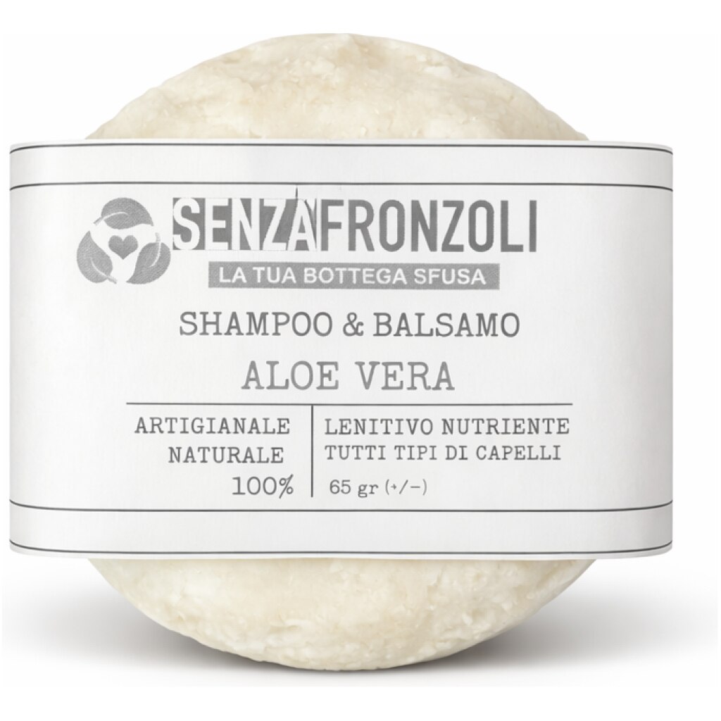 Shampoo & Balsamo Solido ALOE VERA Lenitivo e Nutriente 2 in 1 – 65 g