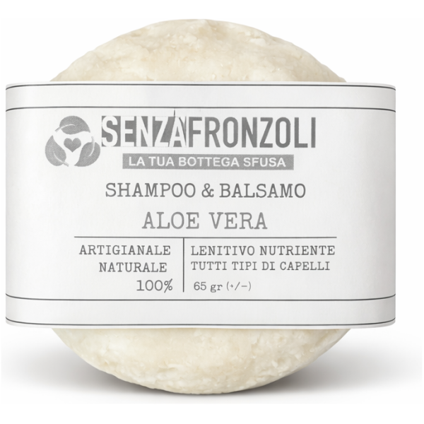 Shampoo & Balsamo Solido ALOE VERA Lenitivo e Nutriente 2 in 1 – 65 g