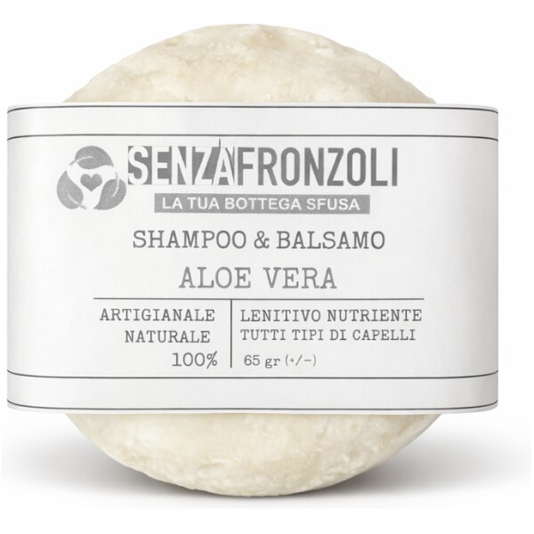 Shampoo & Balsamo Solido ALOE VERA Lenitivo e Nutriente 2 in 1 – 65 g