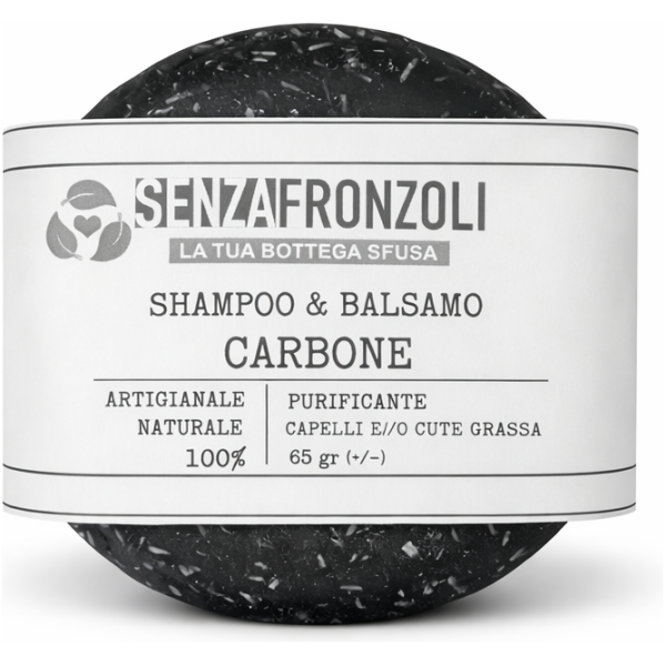 Shampoo & Balsamo Solido Detox CARBONE ATTIVO 2 in 1 – 65 g